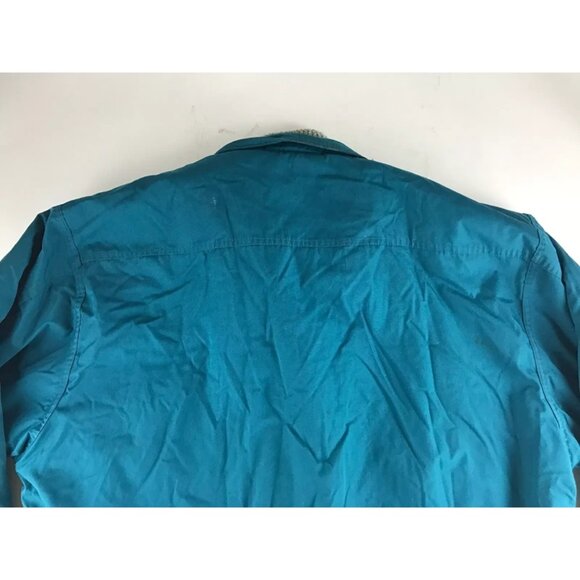 The Men's Store Mens Teal Long Sleeve Pokcets Full Zip Bomber Jacket Size XL - Picture 9 of 10